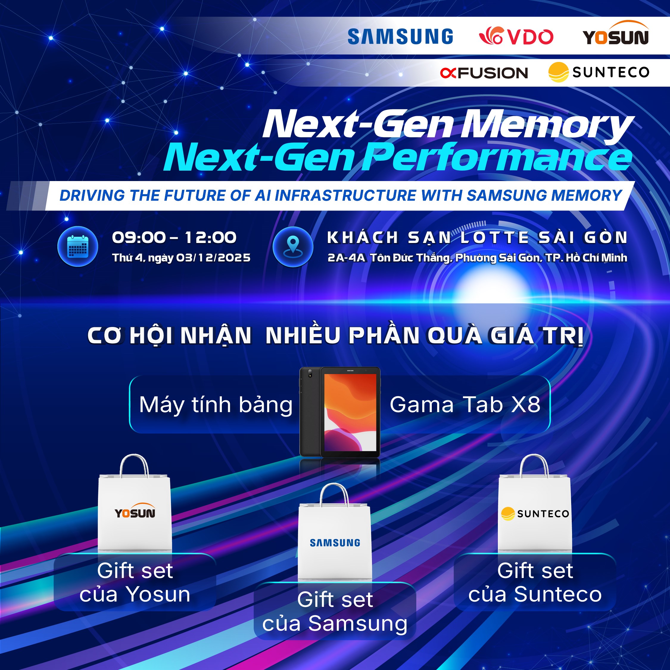 Thư mời tham dự Hội thảo về giải pháp bộ nhớ Samsung cho hạ tầng số 2026